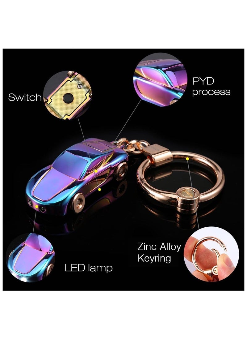 FIRST PRO Key Chain Flashlight, Zinc Alloy Car Keychain with 2 Modes LED Light, Key Rings for Men, Women or Car Decorations, Ideal Gifts (Colorful) - S  - Image 4