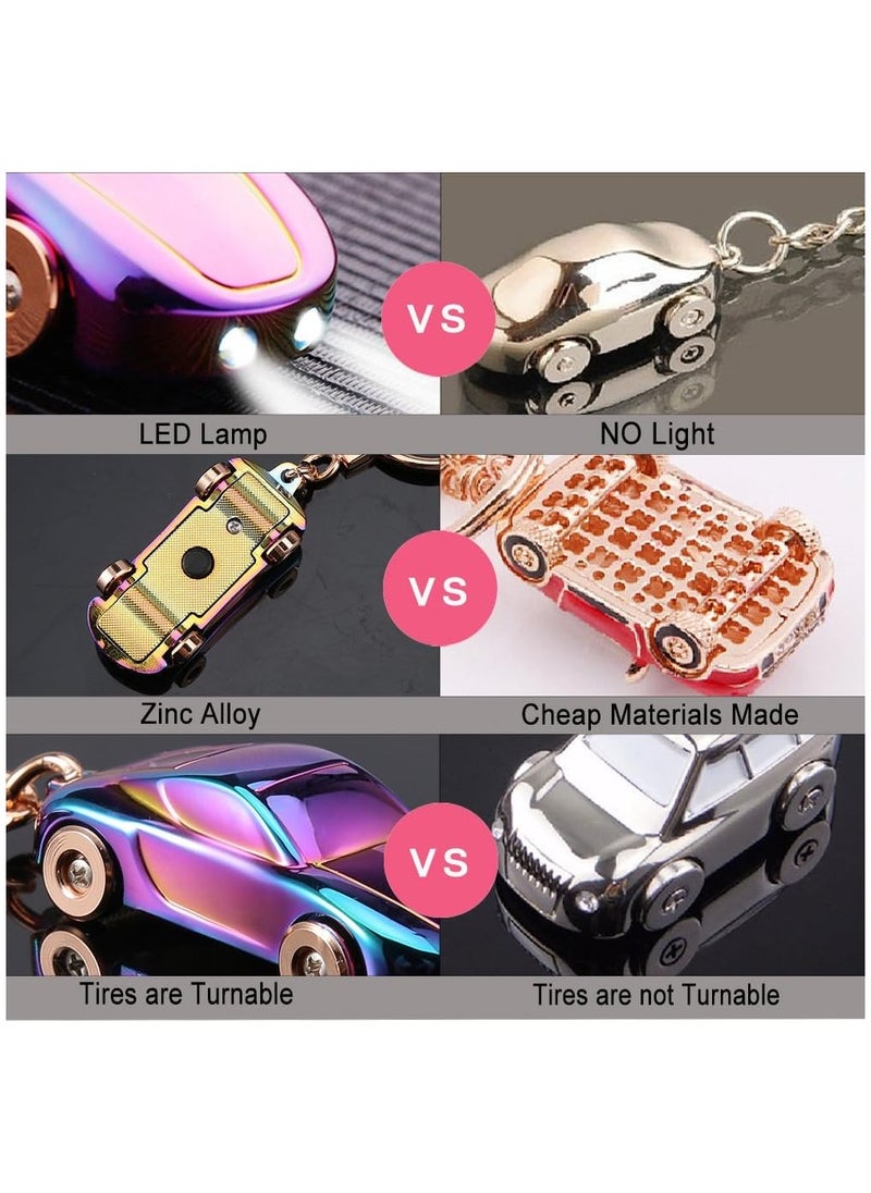 FIRST PRO Key Chain Flashlight, Zinc Alloy Car Keychain with 2 Modes LED Light, Key Rings for Men, Women or Car Decorations, Ideal Gifts (Colorful) - S  - Image 5
