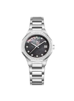 ECSTACY Ecstacy Women's GM10 Movement Watch, Analog Display and Stainless Steel Strap - E23511-SBSMB, Silver  - Image 1