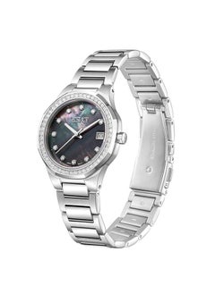 ECSTACY Ecstacy Women's GM10 Movement Watch, Analog Display and Stainless Steel Strap - E23511-SBSMB, Silver  - Image 2