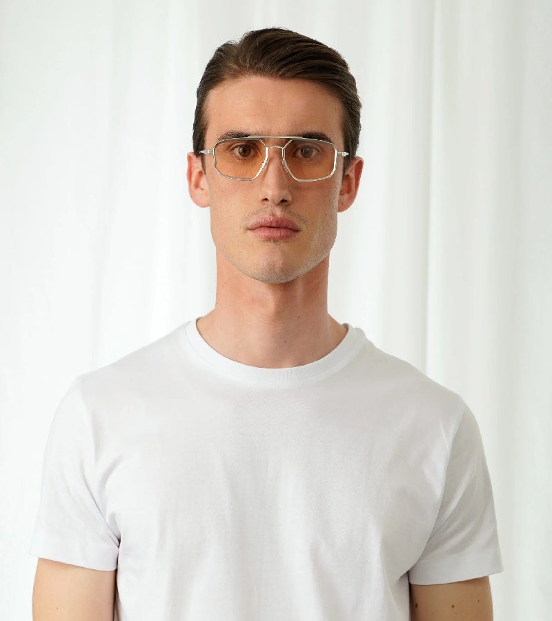  اكسبليست باوتس نظارات شمسية أنيقة بابل الفضية والخوخ للجنسين - Image 3