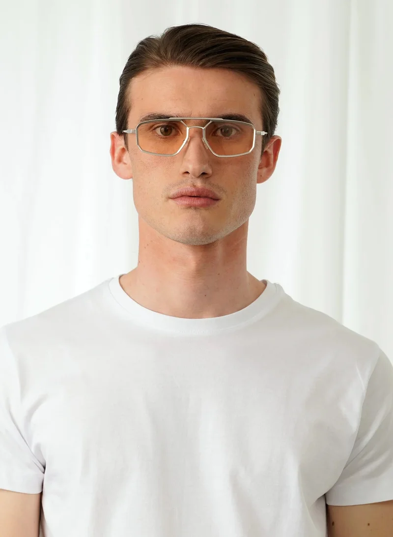  اكسبليست باوتس Explicit Poets Unisex PABLO Silver - Peach Stylish Sunglasses, 6EP9