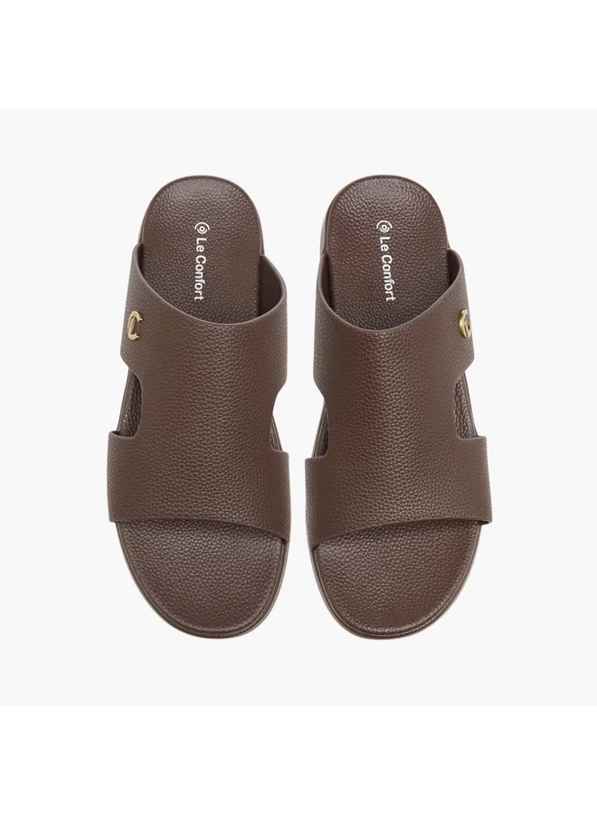 لو كونفورت Men Cut-Out Detail Slip-On Sandals