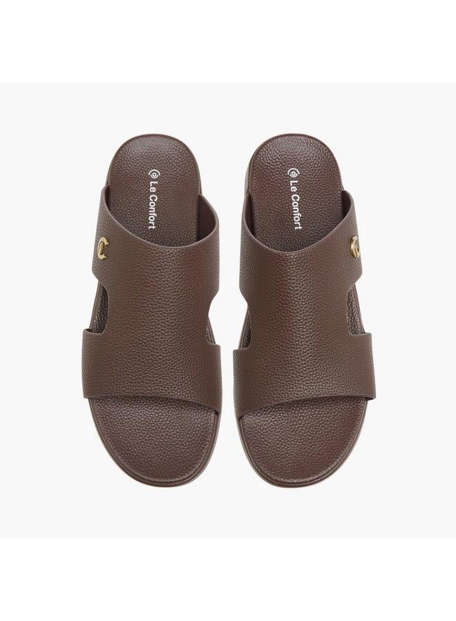 لو كونفورت صنادل رجالي بتفاصيل مقصوصة سهلة الارتداء - Image 3