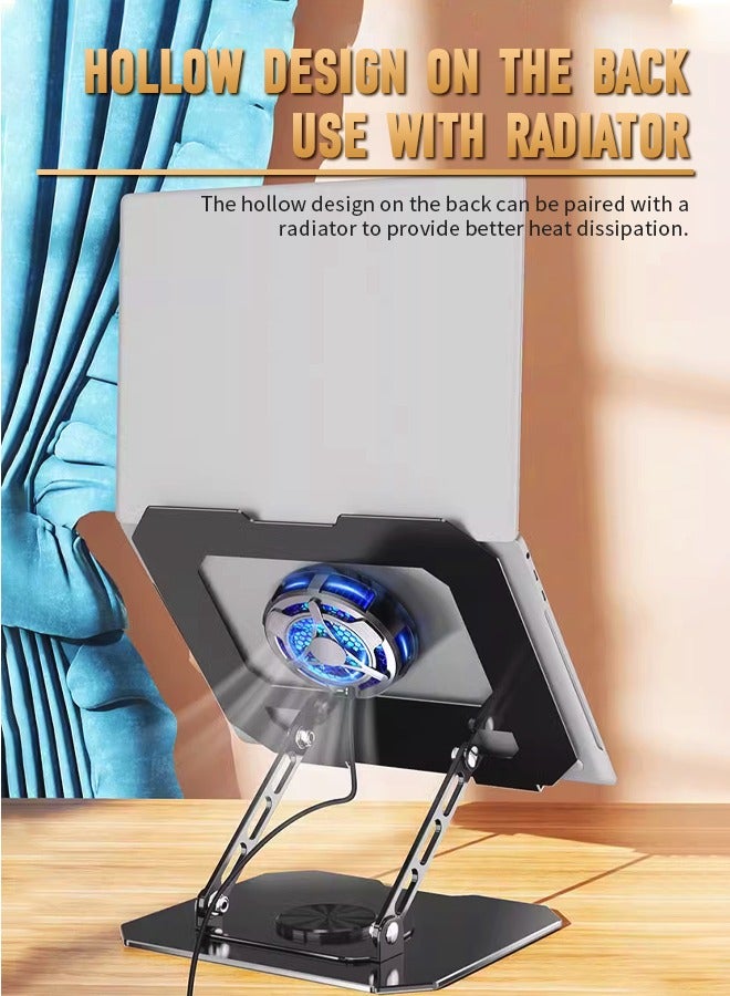 Adjustable Laptop Stand, 360° Rotating Computer Stand, Solid and Durable All-Metal Material  - Image 2