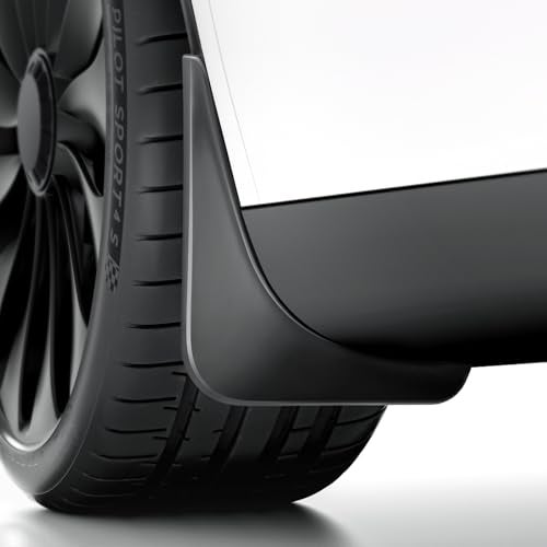 REEVAA 2025 Tesla New Model Y Juniper Accessories - Mud Flaps [Protect Paint, No Drilling Required] All-Weather Mud Guard Body Kits for Model Y Juniper 2025-2026, Black (Set of 4) - Image 1