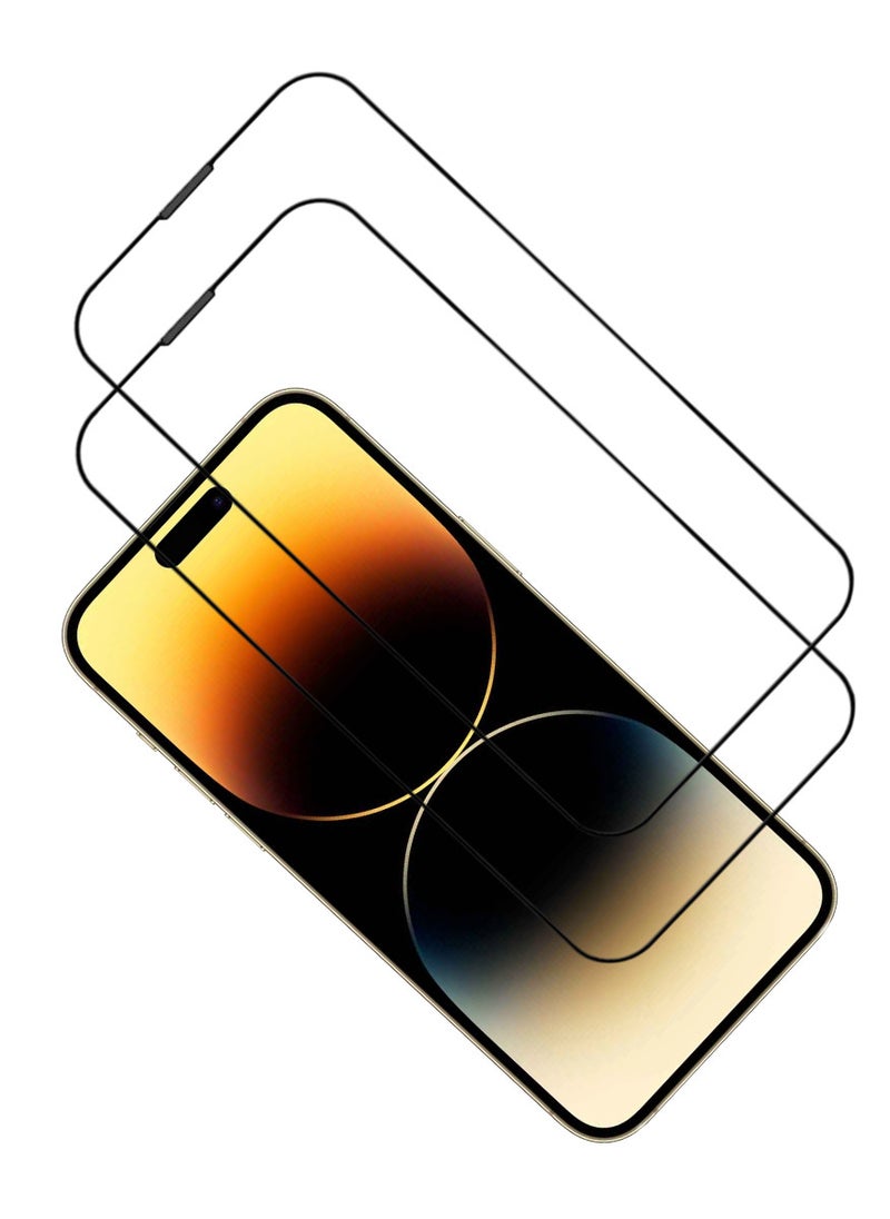 ACLIX 2 Pieces Antistatic ESD Dustproof Premium Quality High Definition Tempered Glass Screen Protector Designed For  iPhone 14 Pro Max - Image 1