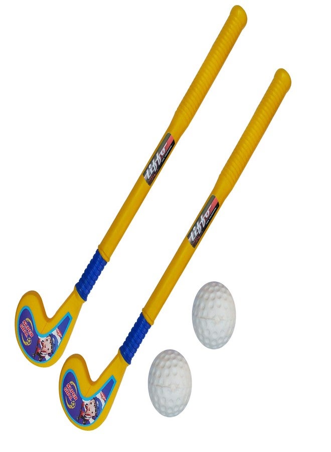 Liffo® Hockey Set for Kids 2 Hockey Sticks 2 Ball Kids (3-6Year) Set - Image 1