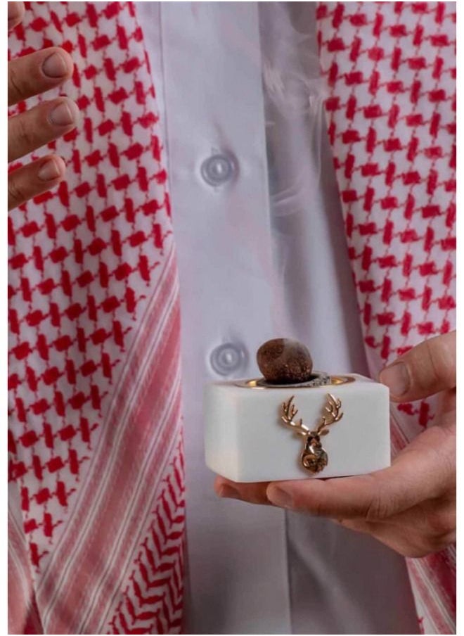 عاج الغزال مبخرة صغيرة رخامية حجم صغير  - Image 5