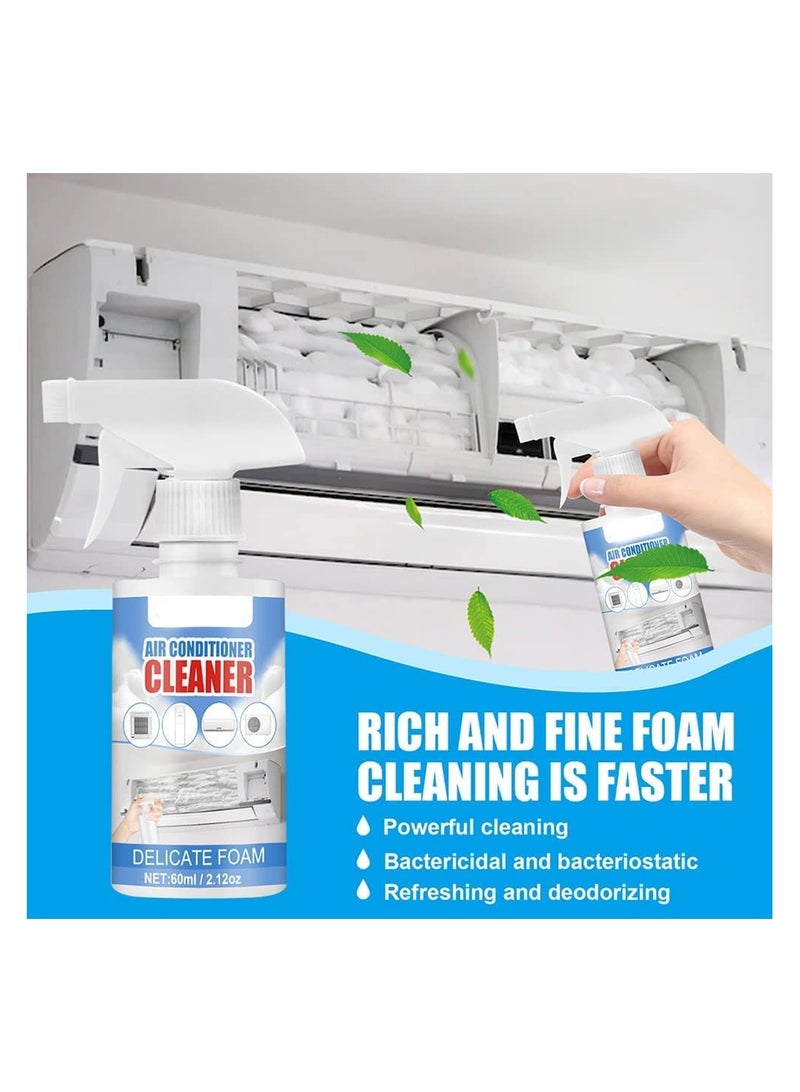 SYOSI Air Conditioner Foaming Cleaner, Multi-Purpose Removal of Peculiar Smell Home Office Cleaner, 60ml No Washing Air Conditioner Foaming Coil Cleaner Spray, All-purpose Household Bubble Cleaner (3PCS) - Image 2