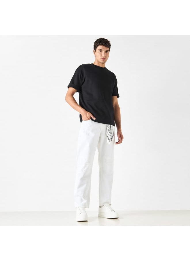 Lee Cooper Lee Cooper Solid Straight Fit Jeans with Pockets  - Image 2