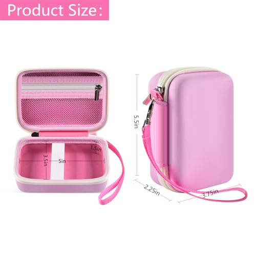 GWCASE Digital Camera Case Compatible with CAMKORY/for YISENCE/for VAHOIALD/for Kodak Pixpro/for Canon PowerShot ELPH 180 190/ for Sony DSCW800 DSCW830 Kids Camera with SD Card and Cable -Pink - Image 4