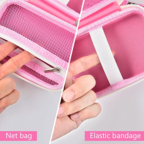 GWCASE Digital Camera Case Compatible with CAMKORY/for YISENCE/for VAHOIALD/for Kodak Pixpro/for Canon PowerShot ELPH 180 190/ for Sony DSCW800 DSCW830 Kids Camera with SD Card and Cable -Pink - Image 3