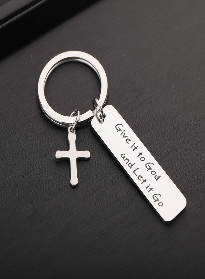 MYOSPARK Adult Baptism Gift Confirmation Gift Give It To God And Let It Go Keychain (Give God Keychain) - Image 5