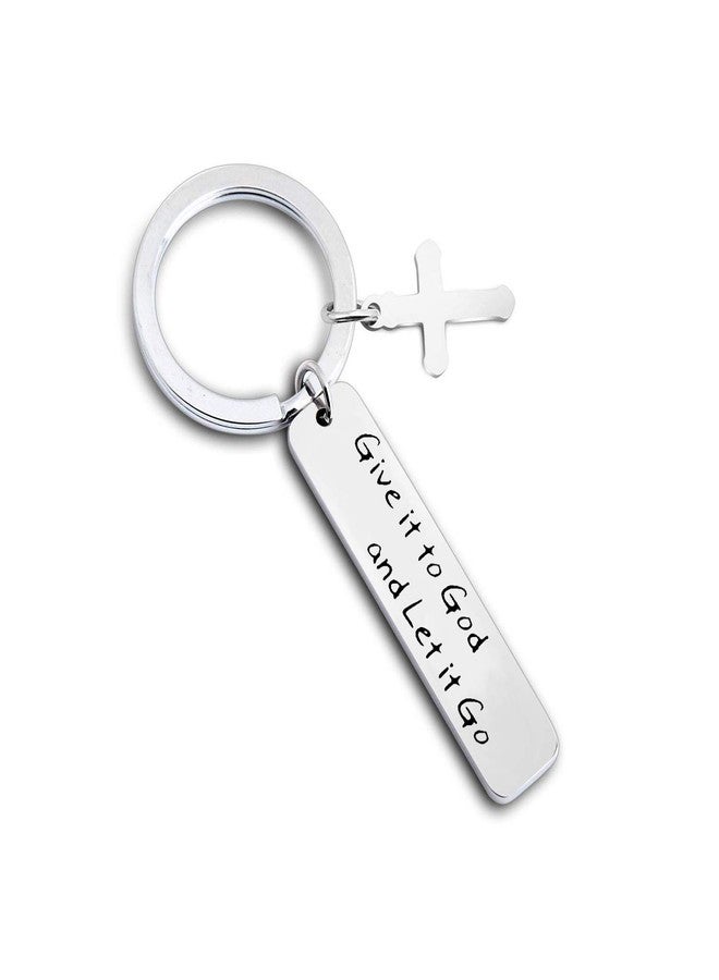 MYOSPARK Adult Baptism Gift Confirmation Gift Give It To God And Let It Go Keychain (Give God Keychain) - Image 1