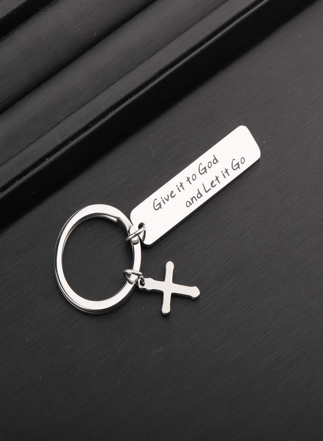 MYOSPARK Adult Baptism Gift Confirmation Gift Give It To God And Let It Go Keychain (Give God Keychain) - Image 3