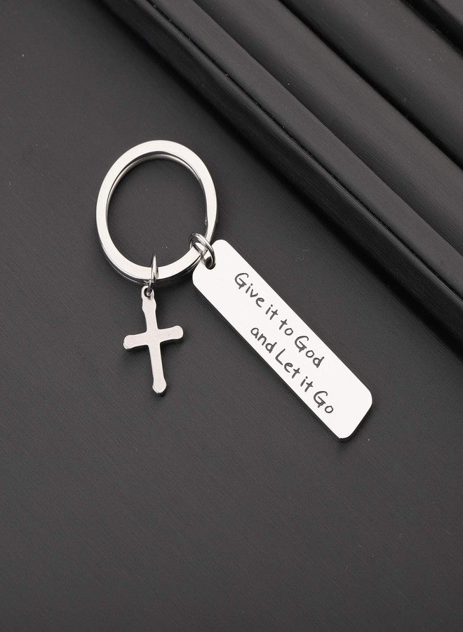 MYOSPARK Adult Baptism Gift Confirmation Gift Give It To God And Let It Go Keychain (Give God Keychain) - Image 4