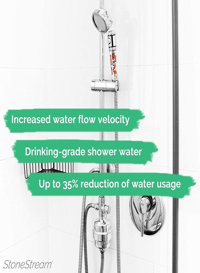 StoneStream Original StoneStream® EcoPower Shower Head System - Handheld Showerhead Replacement Stones - Image 2