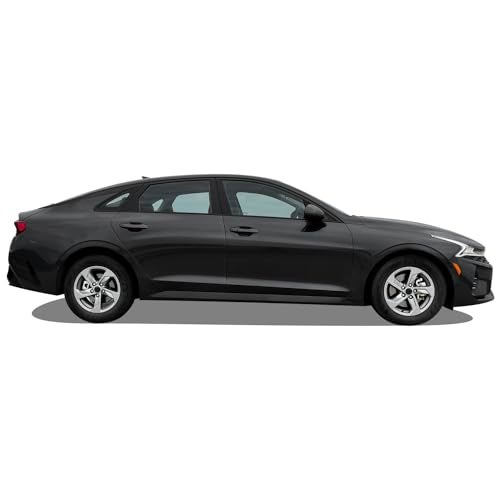 SlickMod غطاء فينيل أسود SlickMod Chrome Delete لزينة نوافذ كيا K5 2021-2022 (أسود ساتان) - Image 3