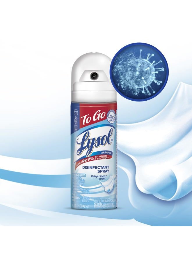 Lysol رذاذ مطهر للسفر، رائحة الكتان المنعش، حجم السفر - 1 أونصة (عبوة من 4) - Image 5