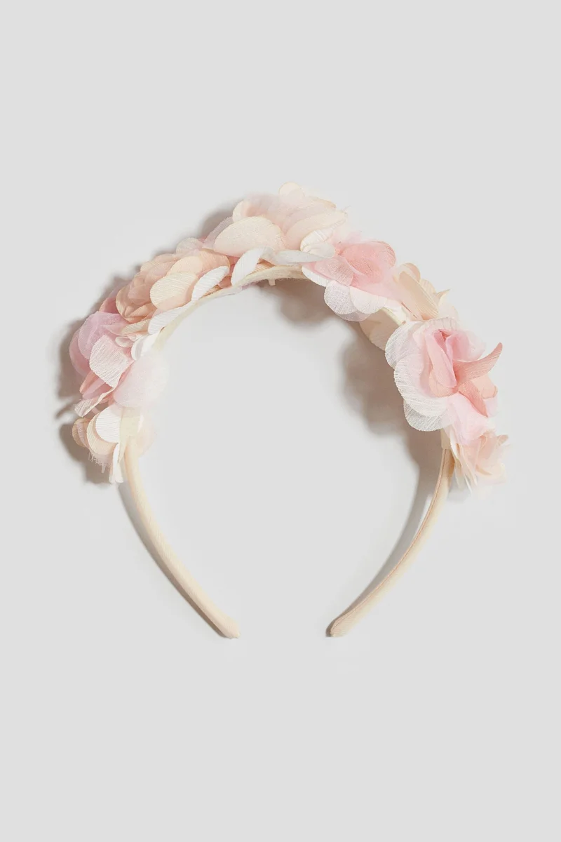 H&M Satin Alice band with flowers