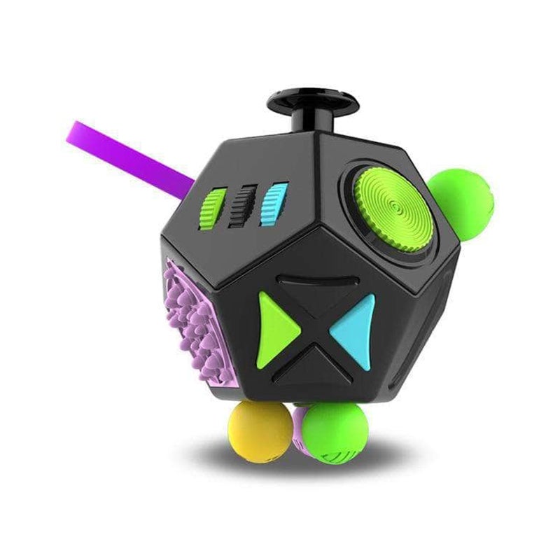Dodecagon Fidget Toy - 12 Tactile Sensory Features, Premium ABS & Silicone, Portable 2.95*2.16*2.16 Inch Design for Kids, Adults, ADHD, ASD, School, Work, Meetings - Image 1