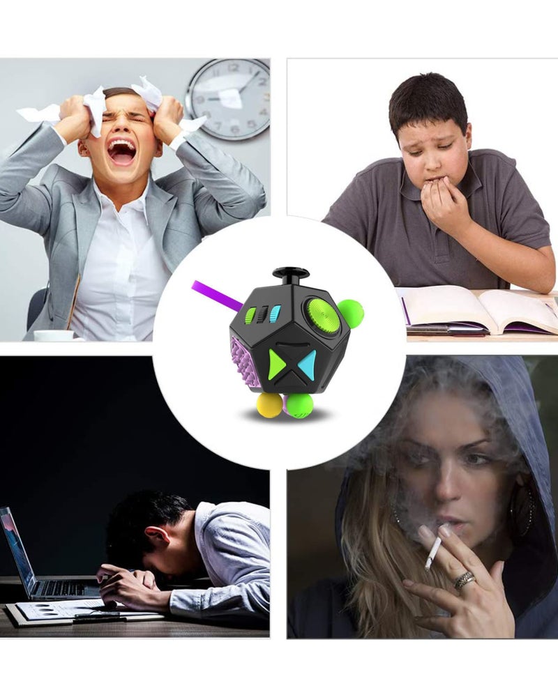Dodecagon Fidget Toy - 12 Tactile Sensory Features, Premium ABS & Silicone, Portable 2.95*2.16*2.16 Inch Design for Kids, Adults, ADHD, ASD, School, Work, Meetings - Image 5