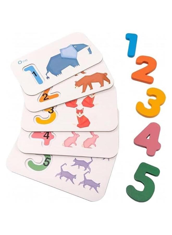 HOOKOR Number and Alphabet Flash Cards for Toddlers 3-5 Years, ABC Montessori Educational Toys Gifts for 3 4 5 Year Old Preschool Learning Activities, Wooden Letters Animal Flashcards Puzzle Game  - Image 2