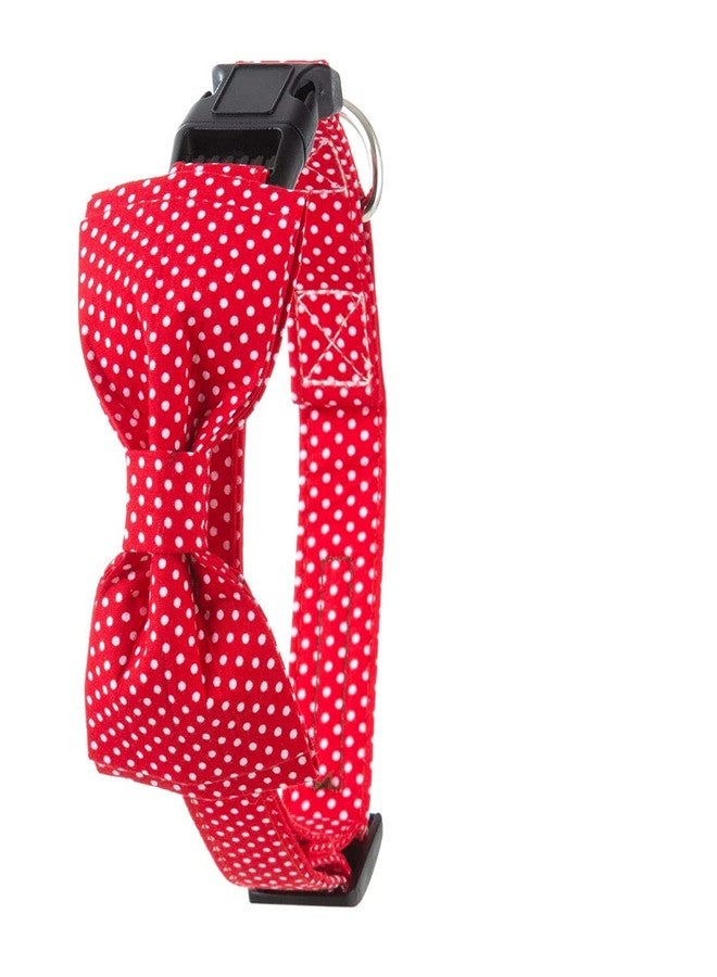 RR Design Dog Bow Tie/Dog Bow-tie/Dog Gift (Adjustable) (Red Small Polka dot, Medium) - Image 3