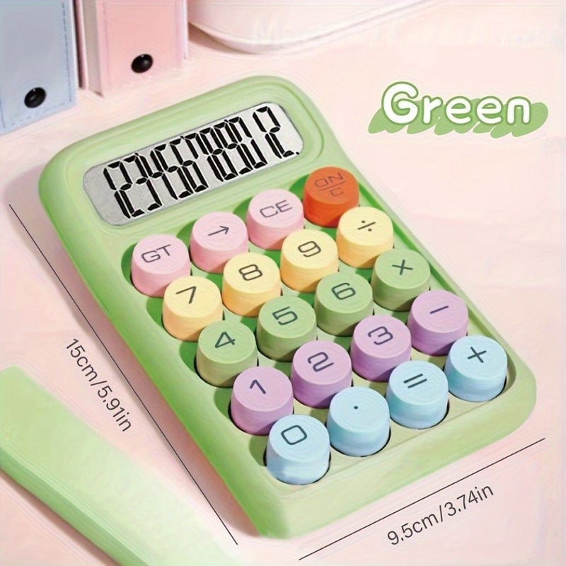 Soft Color Portable Large Display Calculator Lilac Purple Mood Boosting Dopamine Office School Supply Ergonomic Design Ideal Home Office School Travel Gifts Suitable For Global Holidays - Image 4
