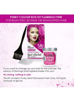 Colour Box Kit Flamingo Pink For Bleached Blonde Or Highlighted Hair Nondamaging Hair Dye Vegan Ppd And Paraben Free Conditions Hair Vibrant Hair Color Lasts Up To 35 Washes - pzsku/Z5A6B6D114767FB5EBEC4Z/45/_/1719337564/e9b6e951-9054-44a1-88da-d2c03b6515b7