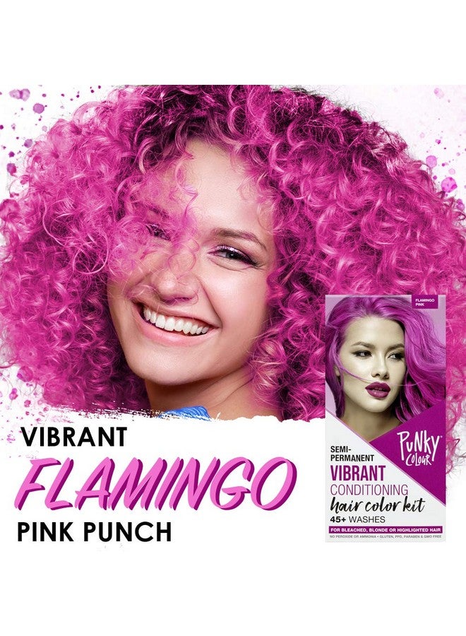 Punky Colour Box Kit Flamingo Pink For Bleached Blonde Or Highlighted Hair Nondamaging Hair Dye Vegan Ppd And Paraben Free Conditions Hair Vibrant Hair Color Lasts Up To 35 Washes - Image 2
