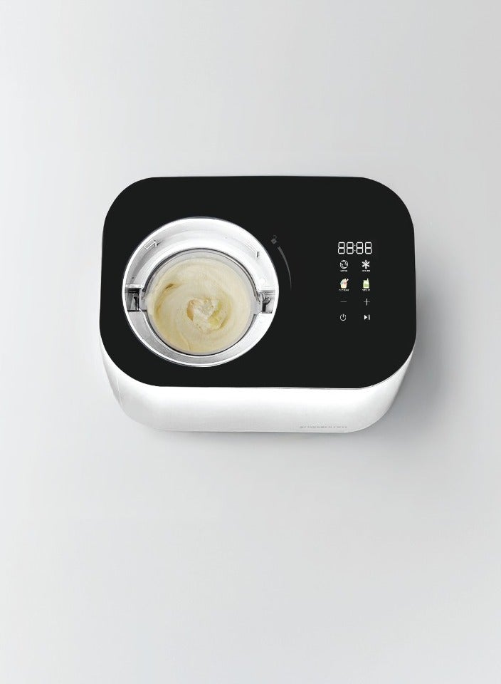 Powerology Ice Cream Maker, Frozen Yogurt Machine, 1L Capacity, 100W Cooling Power, 4 Mixing Modes, Ice Cream Machine, Quick-Freeze Technology, Low-Noise Operation, Smooth & Creamy - White - Image 5