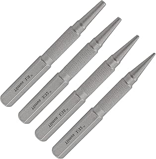 Suiwotin suiwotin Suiwotin 4pcs Nail Setter Punch, 1/32 1/16 3/32 1/8 Inch Center Punch Set, Nail Punch Kit Nail Driver Tool  - Image 1