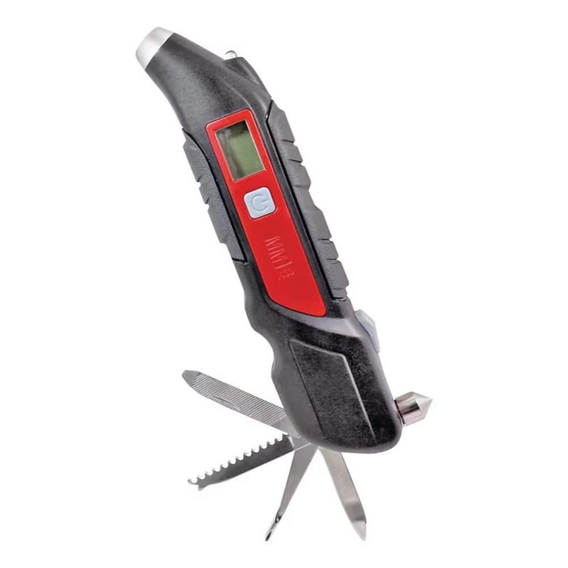 موتوماستر مقياس ضغط الإطارات الرقمي مع أداة متعددة الوظائف وضوء | 5-99 PSI - Image 2