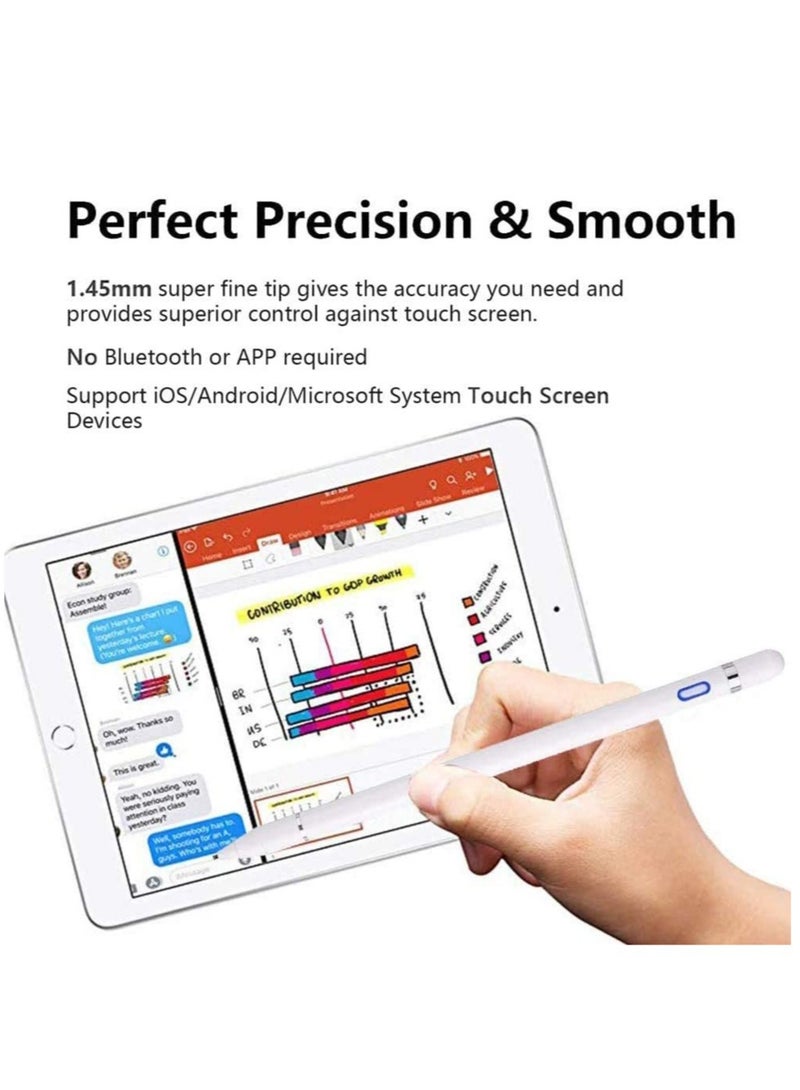 ELTRAZONE قلم رقمي نشط للشاشات اللمسية، متوافق مع آيفون 6/7/8/X/Xr آيباد هواتف وأجهزة سامسونج اللوحية، للرسم والكتابة اليدوية على الهواتف الذكية والأجهزة اللوحية (iOS/Android) - Image 3