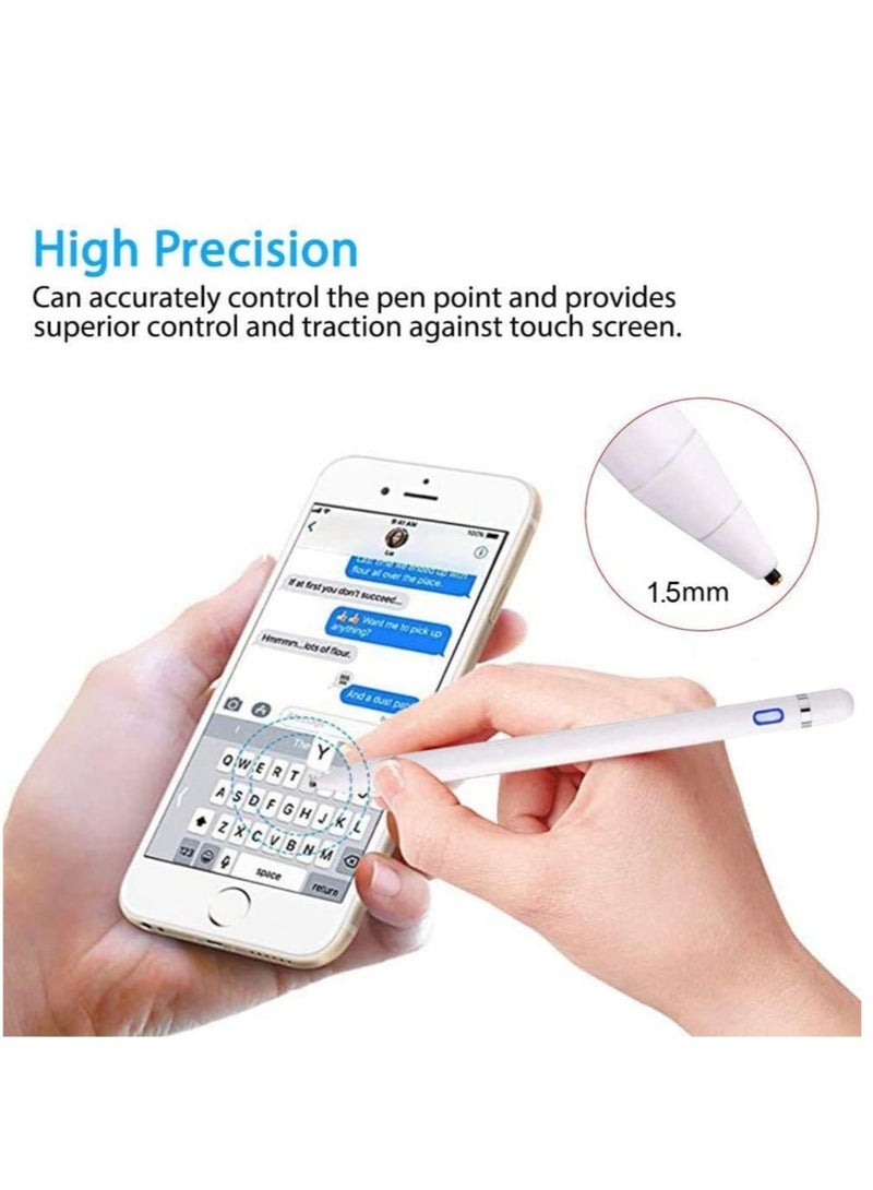 ELTRAZONE قلم رقمي نشط للشاشات اللمسية، متوافق مع آيفون 6/7/8/X/Xr آيباد هواتف وأجهزة سامسونج اللوحية، للرسم والكتابة اليدوية على الهواتف الذكية والأجهزة اللوحية (iOS/Android) - Image 2