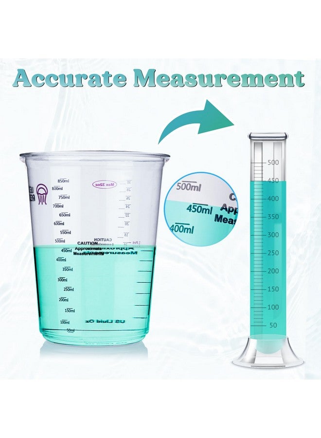 LET'S RESIN LET'S RESIN Resin Mixing Cups, 45pcs 32oz(1000ml) 2 Scales Accurate Paint Mixing Cup with Protective Gloves, Sturdy & Thick Disposable Measuring Cups for Paint, Pigments, Art, Auto Resin Mixer  - Image 4