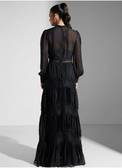 True Decadence High Neck Pleated Dress  - Image 2