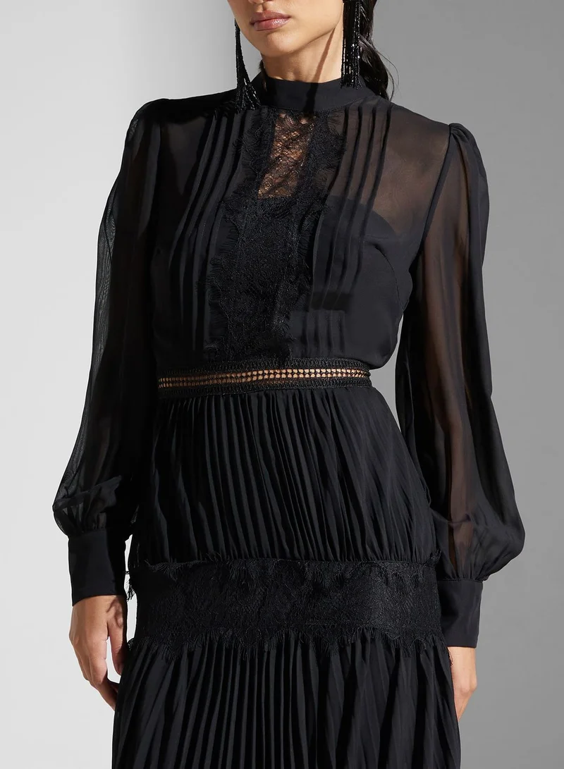 True Decadence Lace Trimmed Dress