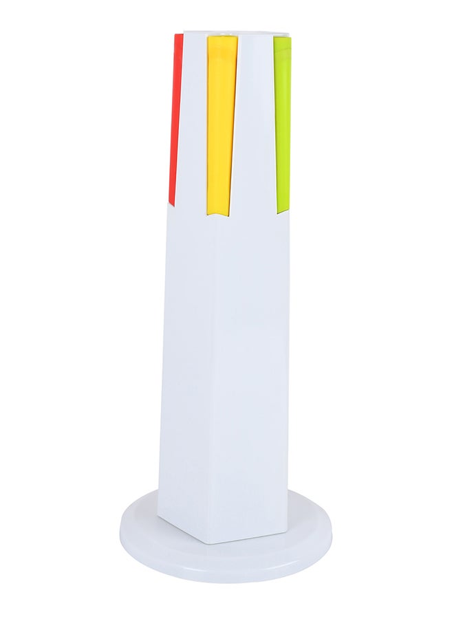 Prestige 6-Piece Flush Knife Block Set White/Red/Blue - Image 2