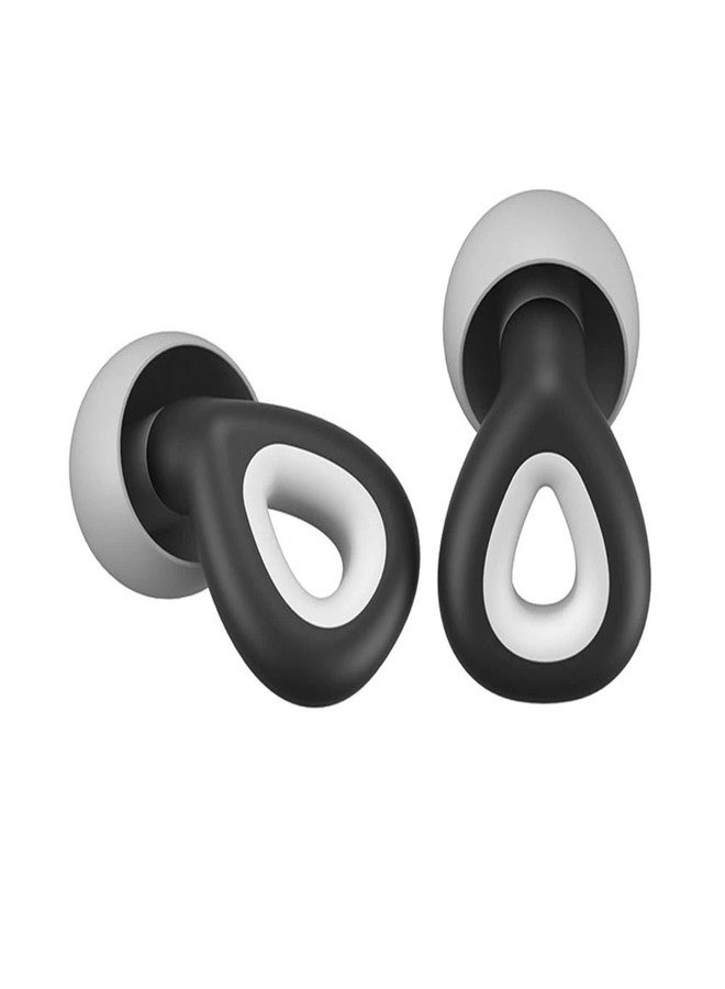AUGEN Ear Plugs for Sleeping, Noise Canceling, Reusable Silicone Earplugs for Hearing Protection, Waterproof EarPlugs Suitable for Sleeping Swimming Studying Traveling Concerts Airplanes (Black, M6 - Image 1
