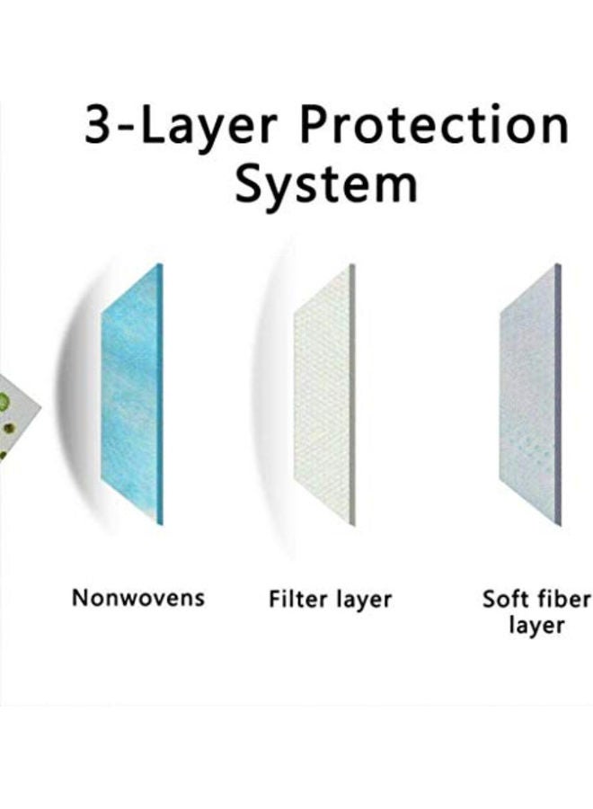 NIBEMINENT 40-Piece 3 Ply Face Mask For Adults Individually Packed Blue - Image 5