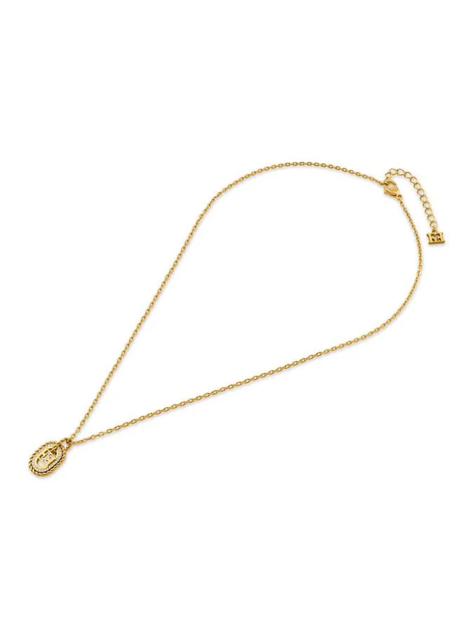 ESCADA Grace Gold Plated 316L Stainless Steel Pendant Necklace for Women, 450mm