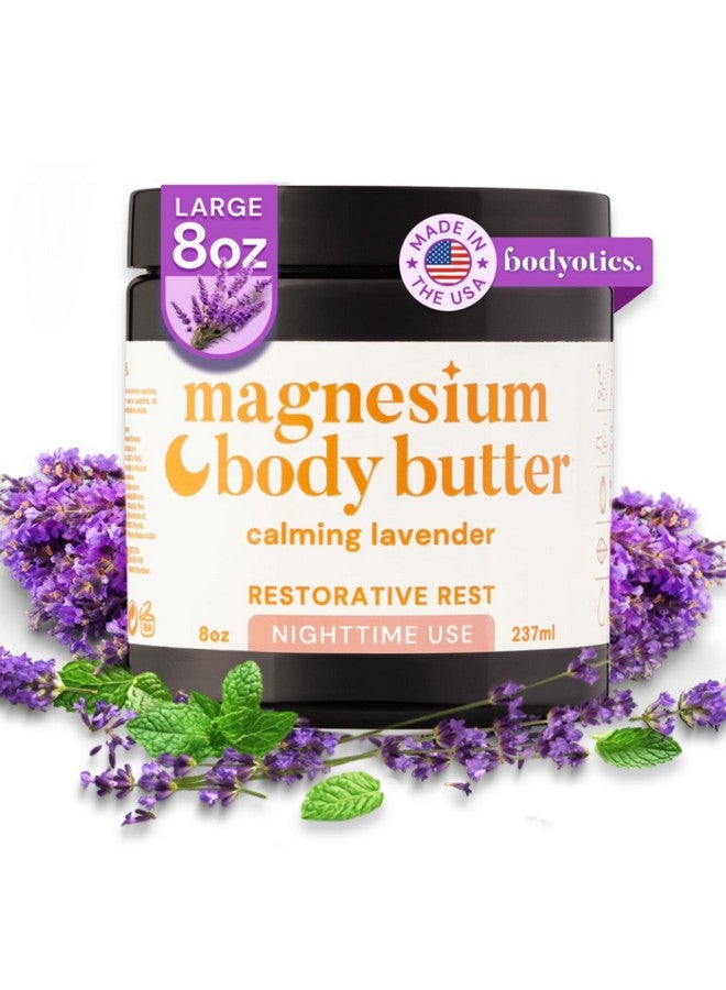 Bodyotics Bodyotics Magnesium Body Butter - Nighttime Magnesium Cream For Women, Pregnancy & Postpartum Comfort (Calming Lavender Scent, 8oz) - Image 1