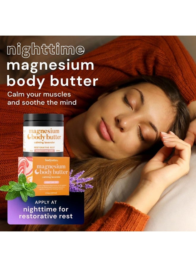Bodyotics Bodyotics Magnesium Body Butter - Nighttime Magnesium Cream For Women, Pregnancy & Postpartum Comfort (Calming Lavender Scent, 8oz) - Image 3