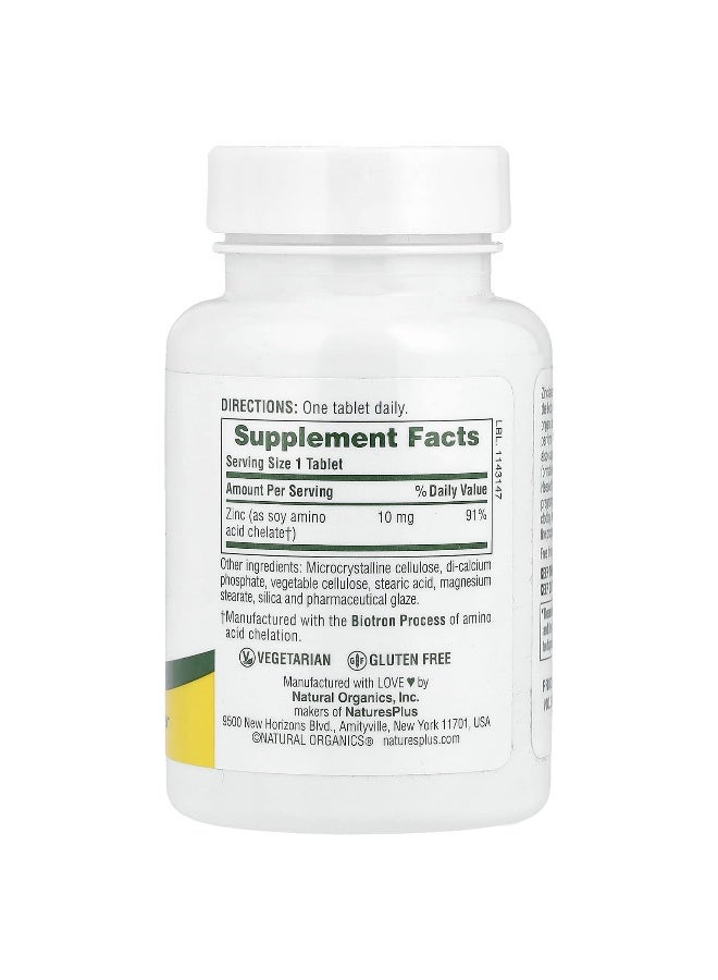 Natures Plus NaturesPlus, Zinc, 10 mg, 90 Tablets (Packaging may vary) - Image 2