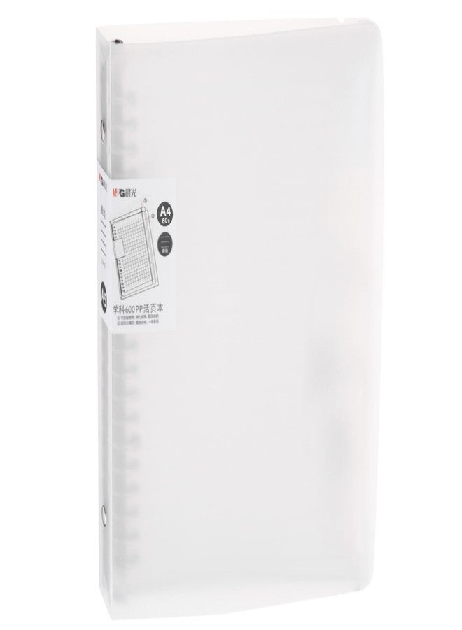 M&G Telescoping Binder Notebook, A4 30 Holes Spiral Ring 60 Sheets Notepaper Refillable Ring Binder with Frosted Cover for Office Home, Grid Lines - Image 1