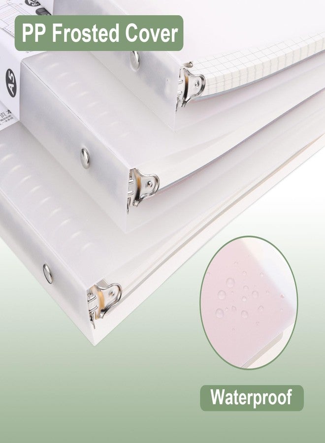 M&G Telescoping Binder Notebook, A4 30 Holes Spiral Ring 60 Sheets Notepaper Refillable Ring Binder with Frosted Cover for Office Home, Grid Lines - Image 4