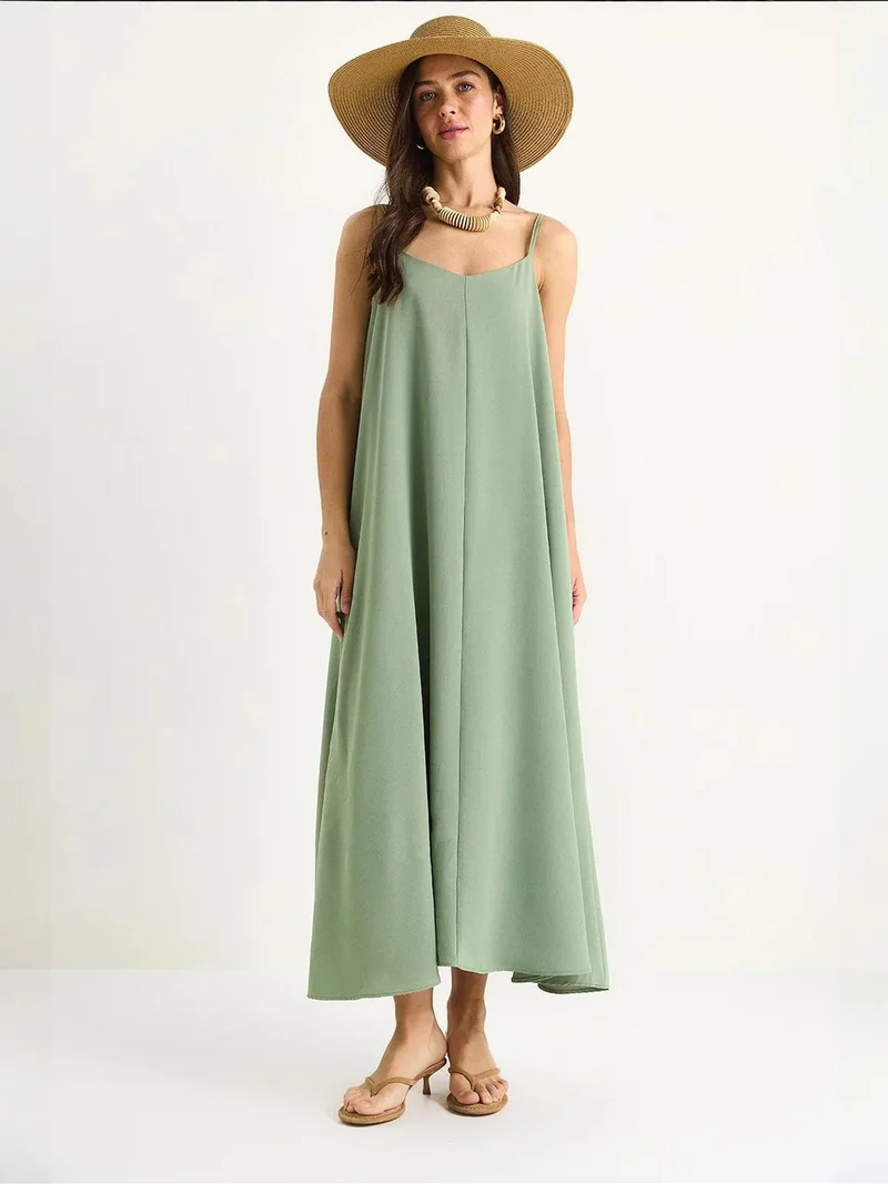 بيانكو لوتشي فستان ماكسي بخط  من لوتشي